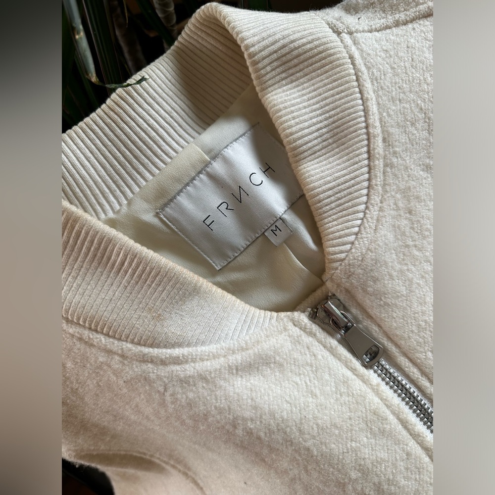 FRNCH Wooly Long Bomber Jacket - Picture 2 of 11